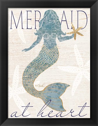 Framed Mermaid at Heart Print
