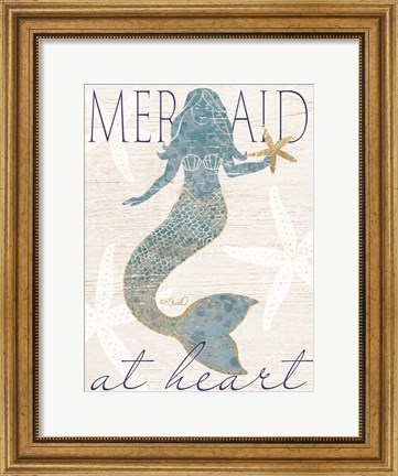 Framed Mermaid at Heart Print