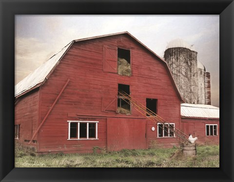 Framed Hay Filled Barn Print