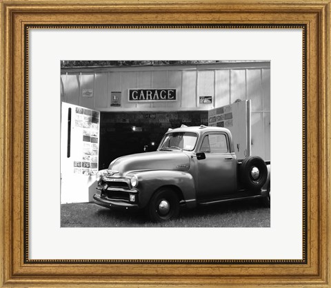 Framed Chevy at Country Garage Print