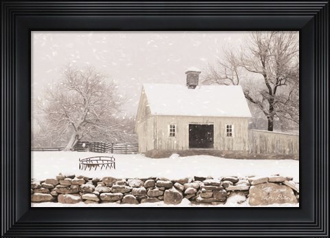 Framed Virginia Snow Storm Print