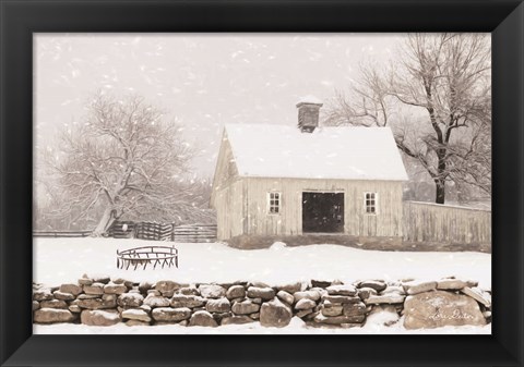 Framed Virginia Snow Storm Print