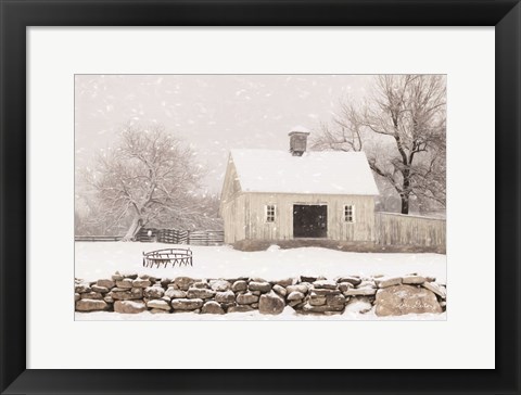 Framed Virginia Snow Storm Print