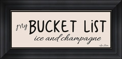 Framed My Bucket List Print