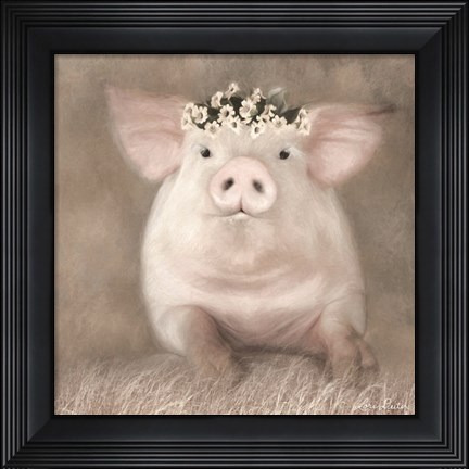 Framed Painted Piggy Print