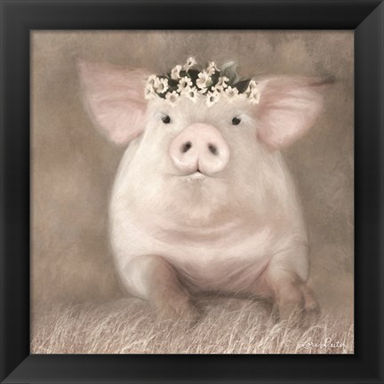 Framed Painted Piggy Print