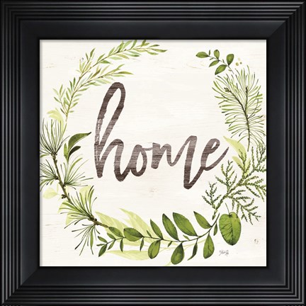 Framed Home Greenery Print
