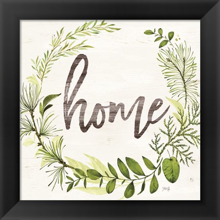 Framed Home Greenery Print