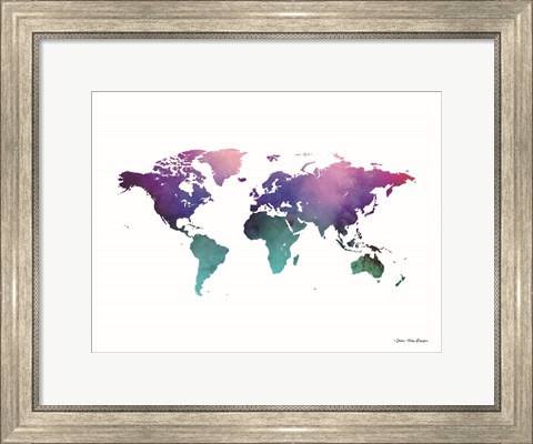 Framed Cosmos Watercolor World Print