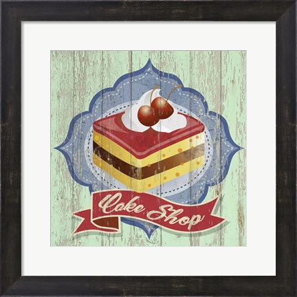 Framed Cake Shop Print