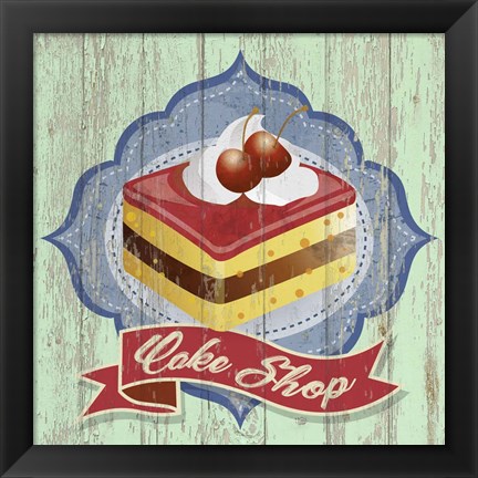 Framed Cake Shop Print