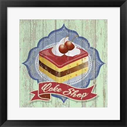 Framed Cake Shop Print