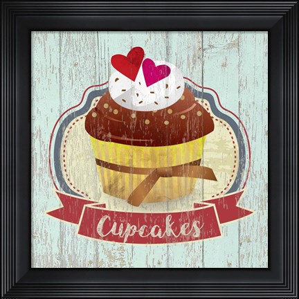 Framed Cupcakes Print