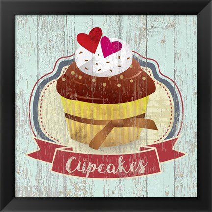 Framed Cupcakes Print