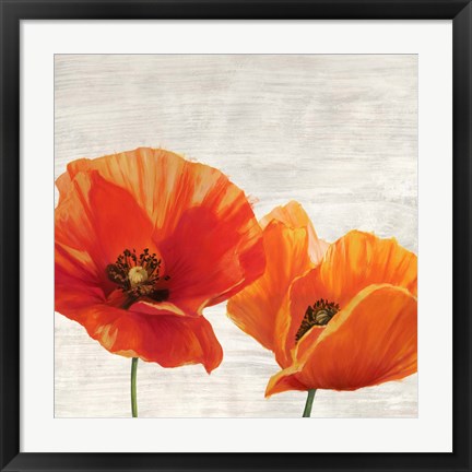 Framed Bright Poppies I Print