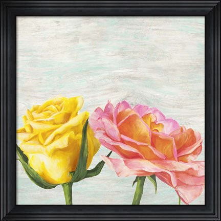 Framed Funky Roses I Print