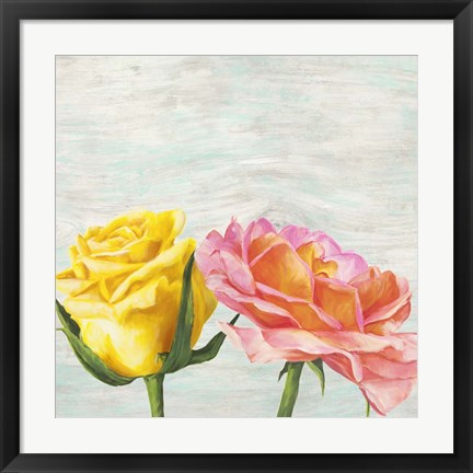 Framed Funky Roses I Print