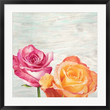 Framed Funky Roses II Print