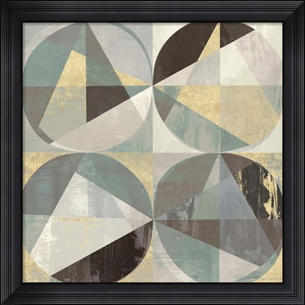 Framed Jade &amp; Gold Print