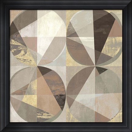 Framed Terracotta &amp; Gold Print