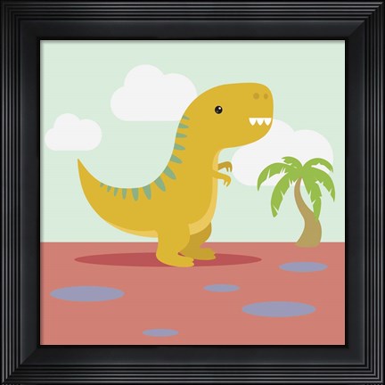 Framed Li&#39;l T-rex Print