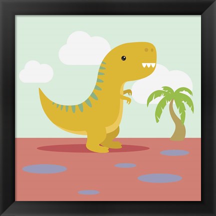 Framed Li&#39;l T-rex Print