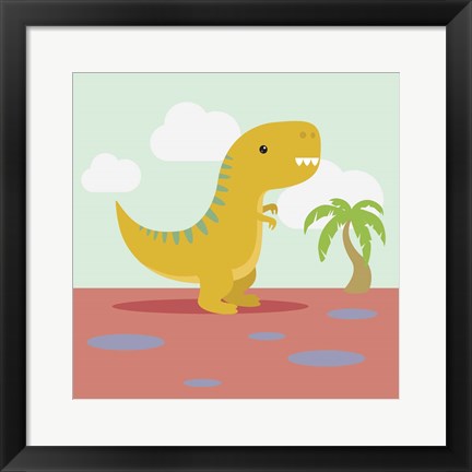 Framed Li&#39;l T-rex Print