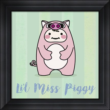 Framed Li&#39;l Piggy Print