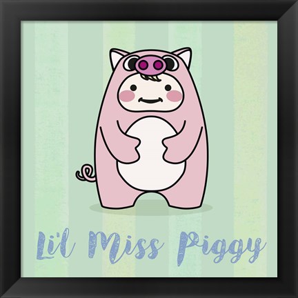 Framed Li&#39;l Piggy Print