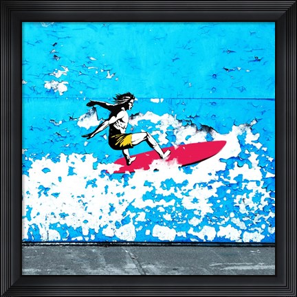 Framed Off the Wall, Santa Cruz, CA (detail) Print