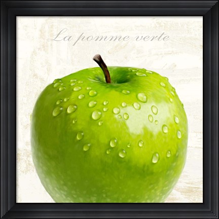 Framed La Pomme Vert Print
