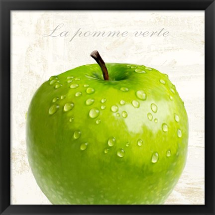 Framed La Pomme Vert Print