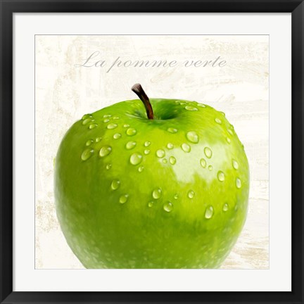 Framed La Pomme Vert Print