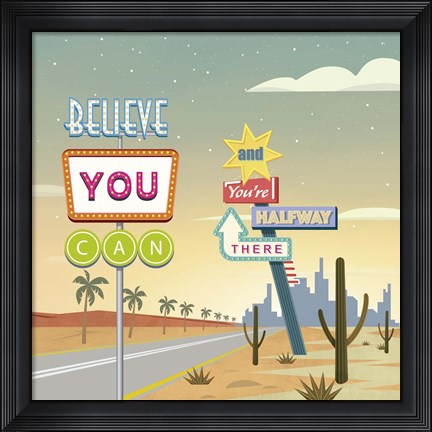 Framed Believe You Can... (detail II) Print