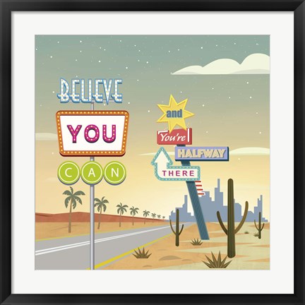 Framed Believe You Can... (detail II) Print