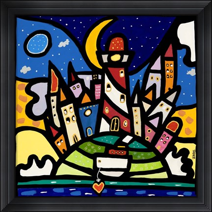 Framed Happy Island Print