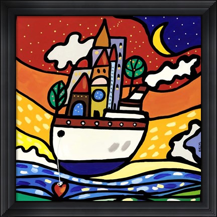 Framed Navigare con Amore Print