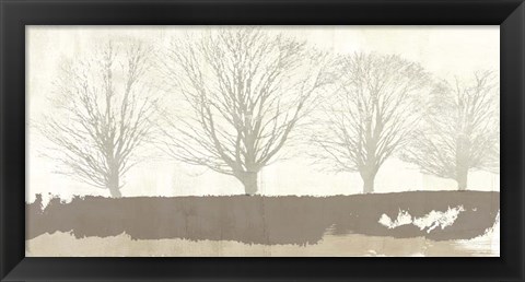 Framed Tree Lines Neutral Print