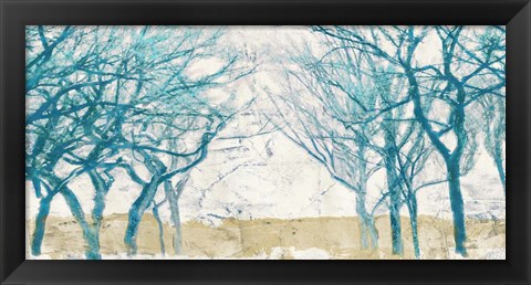 Framed Turquoise Trees Print