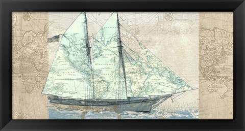 Framed Sailing to the Seas Print