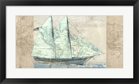 Framed Sailing to the Seas Print