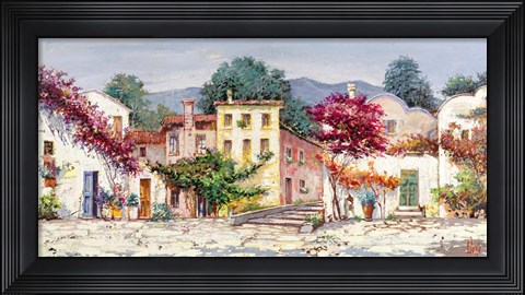 Framed Paese Mediterraneo Print