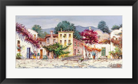 Framed Paese Mediterraneo Print