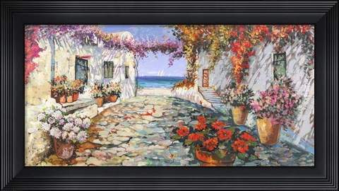 Framed Piazzetta Mediterranea Print