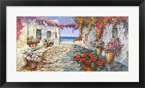 Framed Piazzetta Mediterranea Print