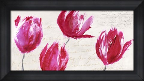 Framed Crimson Tulips Print