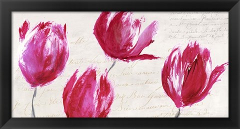 Framed Crimson Tulips Print