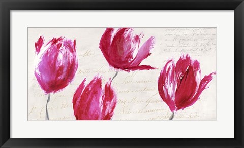 Framed Crimson Tulips Print