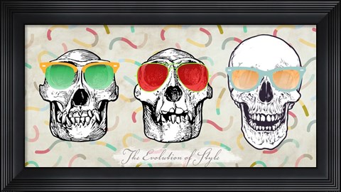 Framed Evolution of Style Print