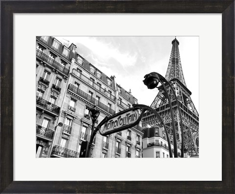 Framed Metropolitain, Paris Print